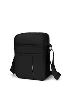 1 件时尚男孩斜挎包纯色大童小休闲方形包单肩包手机钱包钥匙零钱收纳包便携式拉链闭合设计休闲包适合购物派对、节日、节庆活动、娱乐度假和其他场合，适合男孩青少年学生礼物等，是感恩的完美礼物