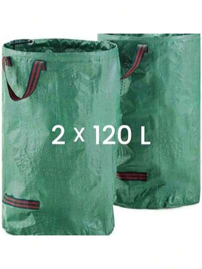 Sacos de lixo de plástico para jardim MOOWY para serviços pesados, sacos de lixo reutilizáveis para serviços pesados com alças - Sacos de jardim de tecido industrial duráveis para folhas, arbustos e corte de grama