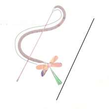 一款创意宠物玩具，配色清新，猫玩具线管，逗猫棒，炫彩亮片，蜻蜓，弹性十足