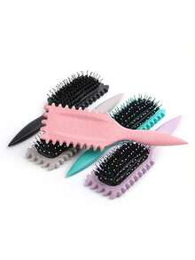5pcs/2pcs/1pc New Straw Massaging Bounce Hair Brush, Best-Selling Curling Brush, Shaping Brush, Household Styling Brush, Anti- Hair Brush, Portable Brush, Volumizing Scalp Massage Hair Brush, Smooth Hair Air Cushion Brush, Must-Have For Back To School, Dorm, Home, Travel, Elegant Gift For Ladies, Suitable For Girlfriends, Family, Friends