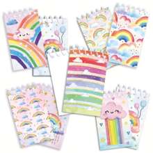 8pcs/Set Creative Cartoon Cloud Notebooks, Cute & Stylish Mini Coil Bound Notepads, Perfect For Students Back To School