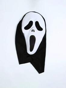 1 pièce de masque de festival, foulard noir avec crânes, maquillage masque terrifiant, masque en latex pour jeux de rôle, costumes d'Halloween, fournitures d'Halloween, accessoires de scène, masques, masques de jeux de rôle