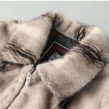 Men's One Piece Faux Fur Long Sleeve Jacket , Winter Warm Fall Outdoor Casual Daily Wear - Beige - View 7