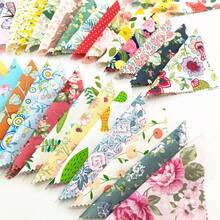 Set Kain Patchwork Motif Bunga & Botani Aneka Warna, 100 Warna Acak, Kain Cetak DIY Cerah, Hanya Dapat Dicuci dengan Tangan, Cocok untuk Menjahit, Patchwork, dan Hadiah Liburan Buatan Tangan DIY - pola acak - View 7