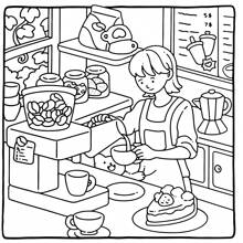 1pc CAT&CHILL Puzzle Stress Relief, Adult Coloring Book, Content Containing Girls And Pet Friends Making Pizza, Drinking Afternoon Tea And Taking Photos And Other Comfortable Scenes, The Pattern Is Exhaust And The Lines Are Clear, Coloring Book, Back To School, School Supplies, Bestie Gifts