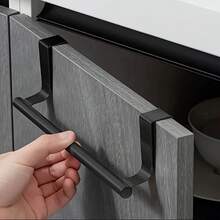 Long Kitchen Towel Bar, Stainless Steel Towel Rack For Cabinet Door, Bathroom & Kitchen - Black - View 13