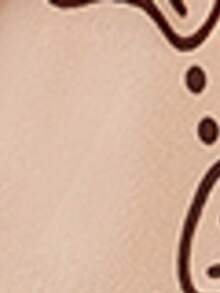 Cute Cat & Dog Allover Print Hooded Jumper Dress With Bow Decor - Apricot - View 9