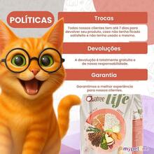Ração Quatree Life Gatos Castrados Salmão e Arroz - 10,1Kg - Vermelho e Branco - Visão 7