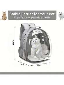 1 Set Mochila transportadora de mascotas + Manta para mascotas, Gatos pequeños/medianos y cachorros Transportín transparente y transpirable resistente al calor, Mochila transparente para gatos de viaje, Opciones de multicolor - Nailon transpirable, Cremallera, Diseño de cápsula, Adecuado para mascotas pequeñas, Excelente para viajes y uso al aire libre, Mochila de transporte para mascotas, Transparente, Portador de mascotas portátil