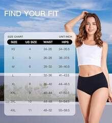 Women's Cotton High Waist Tummy Control Panties Jacquard Ladies Panty Multipack - Comfort - 三角褲 01 - 8 條裝 - 多種顏色 - 查看 3