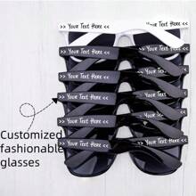 Lunettes de mode personnalisées, lunettes personnalisées en vrac, cadeaux de mariage, fêtes de mariage, cadeaux pour soirées de célibataires, 5 ou 10 paires de lunettes de mode personnalisées avec n'importe quel mot imprimé au dos. Cadeaux pour la rentrée scolaire