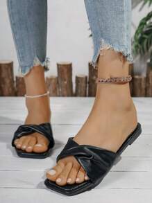 2025 Flat Sandals For Teens, Comfortable Versatile Slip-On Women Slippers