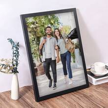 1 pieza, foto personalizada, marco de madera con plexiglás pulido, estilo Día de San Valentín, póster de arte impreso en lienzo personalizado, perfecto para familias, parejas, recuerdos de mascotas y un regalo perfecto para aniversarios