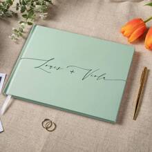 Livre d'or de mariage personnalisé blanc, livre d'or de mariage rose, livre d'or vert sauge, livre d'or personnalisé, livre d'or pour réception de fiançailles, livre d'anniversaire de mariage, cadeau de shower de mariée, activités artistiques pour enfants