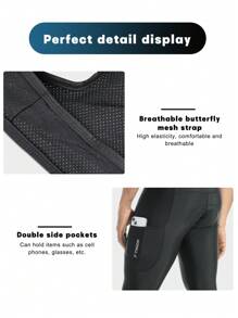 X-TIGER (Toamnă/Iarnă) Pantaloni de ciclism cu bretele pentru bărbați cu buzunar cu fermoar, colanți de ciclism cu căptușeală 5D, pantaloni de ciclism