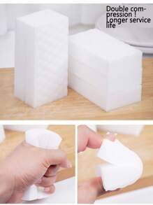 6/8/12/16/24/32/48pcs,Magic Sponge Eraer,Foam Cleaning Pad,Multifunctional Household Cleaning Sponge,Kitchen Dishwashing Sponge,Suitable For Furniture,Bathroom,Bathtub,Sink,Floor.Wall.Cleaning Supplies,Household Gadgets,Ready For School