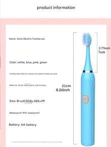 1pc Rechargeable Electric Toothbrush With 6 Brush Heads, Adult Electric Toothbrush (Battery Not Included) - Green - View 13