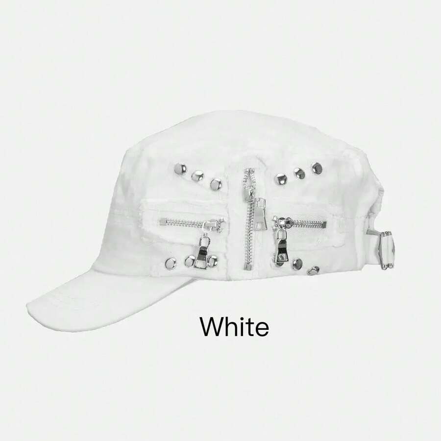 Gorra de béisbol americana de remache retro, estilo plano, de nicho para rostro de persona mayor con cabeza grande