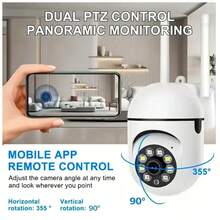 1/2/4pcs 2.4G WiFi Security Camera, Home Security Monitoring Device With 360° Panoramic View, Two-Way Audio, AI Motion Detection & Night Vision, Remote Control Via App, Suitable For Indoor Use - Multicolor - View 7