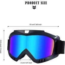 Gafas de Off-road, Gafas de Esquí Antivaho para Hombres y Mujeres, Motocicleta ATV - Negro - - Ver 7