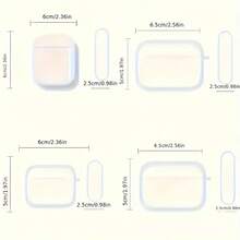 1 Set 3D Bowknot TPU Protective Case & Cute Earphone Chain, Stylish And High-Quality Gift For Couple, Sister, Compatible With Apple 1/2/3/Pro/Pro2 - Clear - View 5