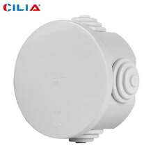 CILIA 方形/圆形多尺寸防水接线盒/塑料分配器，适用于苛刻环境/潮湿环境，IP44 防护等级，灰色，确保耐用性和保护性