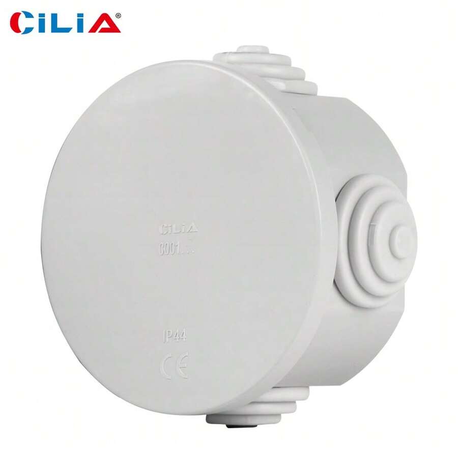 CILIA 方形/圆形多尺寸防水接线盒/塑料分配器，适用于苛刻环境/潮湿环境，IP44 防护等级，灰色，确保耐用性和保护性