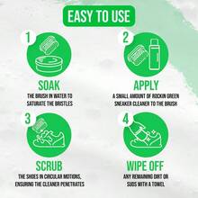 Rockin'Green Shoe Cleaning Kit Shoe Cleaner Sneakers Solution With Brush Included Sneaker Cleaner Kit Safe For Mesh Nubuck Leather Suede Deep Refresh Care Kit 8.8fl Oz - 如圖 - 查看 5