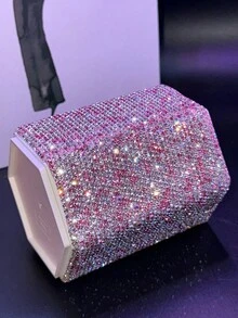 1 hộp đựng cọ trang điểm hình lục giác đính đá, dung tích lớn, đính pha lê nhiều màu, kiểu dáng sang trọng lấp lánh, họa tiết kim cương phủ kín, hình trụ lục giác, chi tiết cạnh tinh tế, hộp đựng dụng cụ mỹ phẩm, thích hợp cho bàn trang điểm phòng ngủ, bàn trang điểm, hộp đựng trang sức, túi đựng, hộp đựng cọ trang điểm, giá đựng cọ, hộp đựng nước hoa, túi xách, quà tặng cho phụ nữ, quà Giáng sinh, ý tưởng quà tặng cho phụ nữ, trang trí phòng. - Hồng - Xem 6