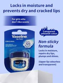 1pc 7g Vaseline Original Lip Therapy, Deep Conditioning Moisturizing Anti-Cracking, High Purity Micro-Crystalline + Vitamin E, Smooth & Soft Texture, Moisturizing, Fading Lip Lines, Lip Balm Suitable For Sensitive Skin & All Skin Types, Daily Use - Lipstick 7g Original - View 2