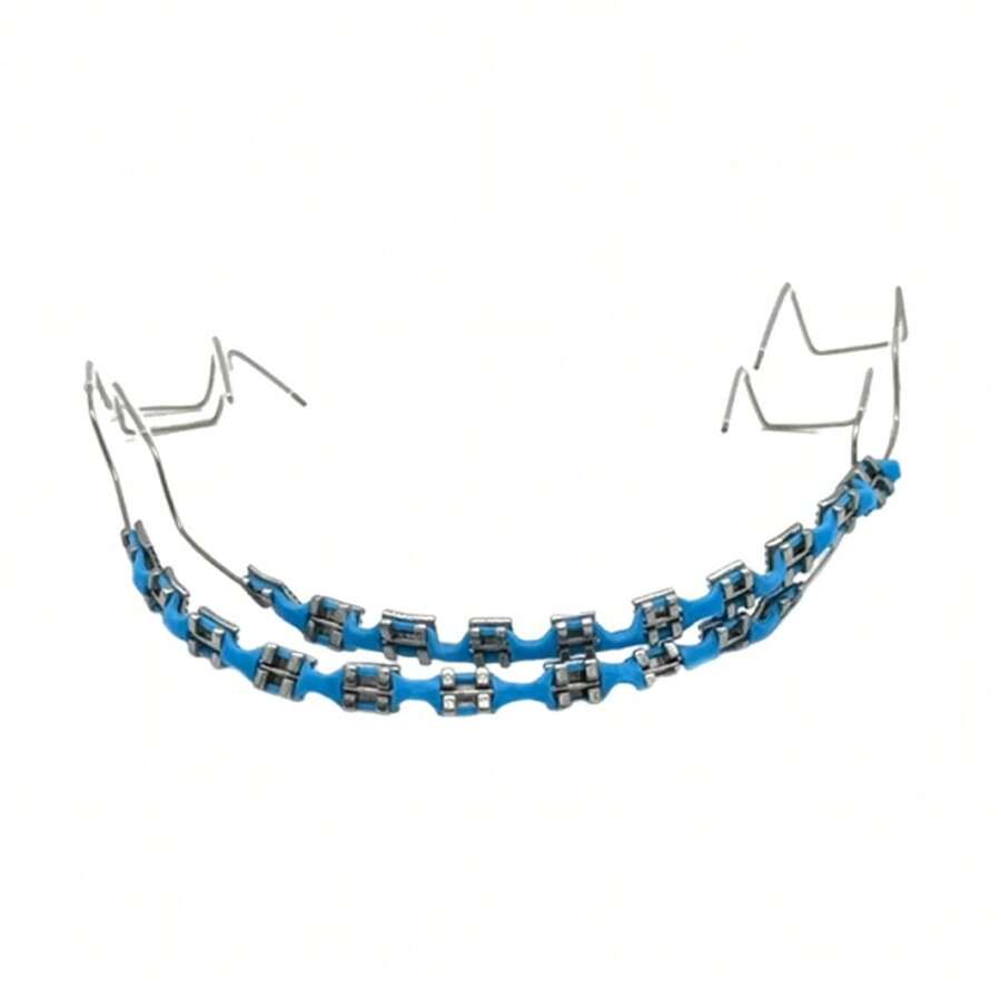 Temporary Tooth Decoration Dental Fake Braces With Metal Wires & Bracket Dental Metal Bracket Dental Tool For Tooth Decor