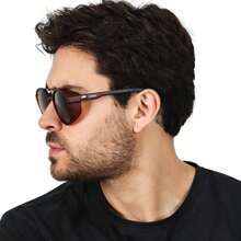 Boss Doha Men's Steampunk Sunglasses - 鏽棕色 - 查看 3