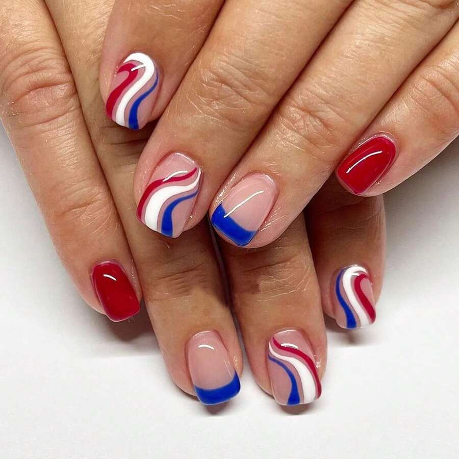 Petite Press On Nails Extra Short French Tip Fake Nails Nude Stick On Nails Cute French Tip Glue Nails Gloss False Nails Reusable Artificial Nails For Women Manicure Art - 12 - 查看 1