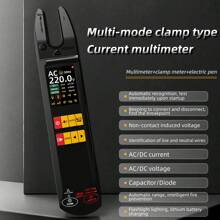 3-in-1 Multifunktions U5 Zangenamperemeter: Stromprüfer + Strommesser + Multimeter, echte Autorange-Funktion, USB-C Schnellladung, 0,01A Genauigkeit (schwarzes ABS, 24H Akku) für Ingenieure & Heimwerker
