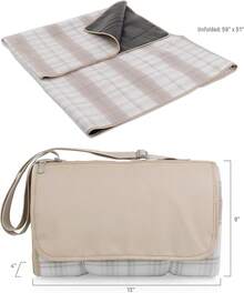 Manta de Picnic de la Marca Time para Exteriores, Manta de Picnic, Manta de Playa, Manta de Camping - multicolor/fantasía (Neutral Plaid) - Ver 8