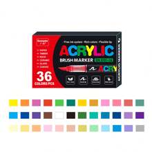 Feutres aquarelle, marqueurs à tête de brosse souple, 12 couleurs de feutres aquarelle, parfaits pour la canevas, la peinture sur roches, le bois, la pierre, le verre, la céramique, la peinture sur textile, des cadeaux faits main DIY pour la rentrée