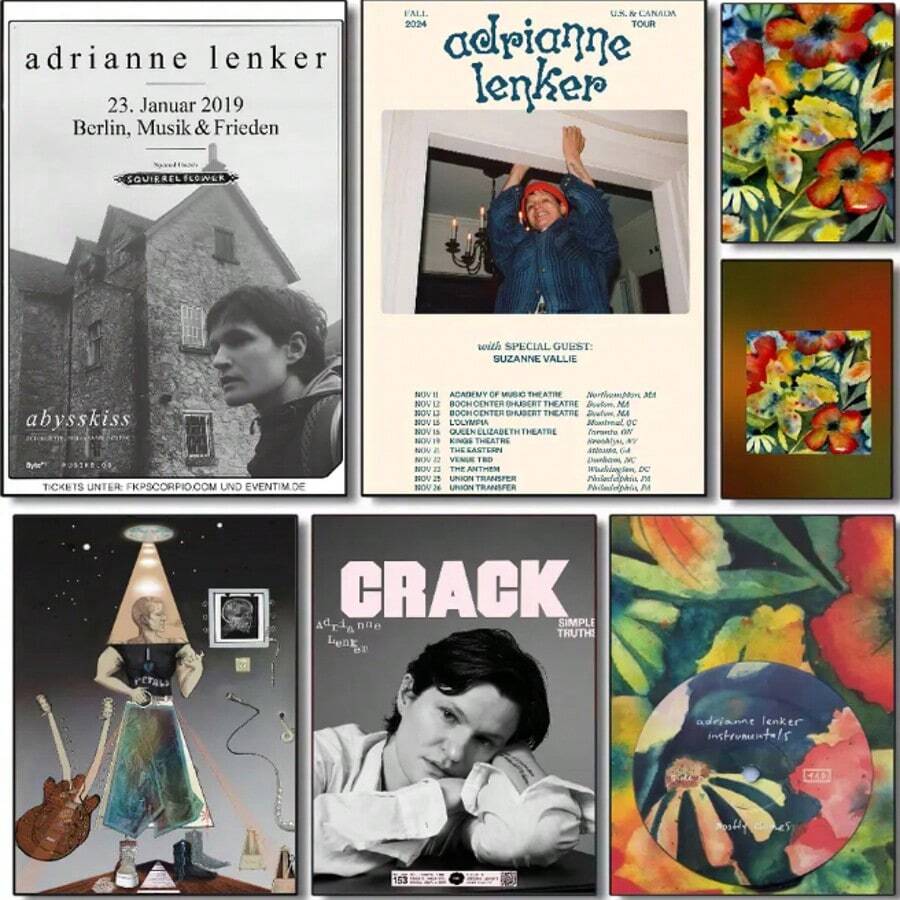 1/3PCS Optional Frame Posters Wall Arts Pop Adrianne Lenker - Songs Album Art Poster HD Home Living Room Bedroom Bar Aesthetic Decoration - Multicolor - View 1