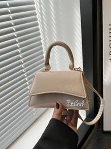 1pc Mini Handbag, Simple Casual Small Square Bag, Multi-Functional One-Shoulder Messenger. It Can Be Customized With Your Own Name. Teacher's Day Gift, Very Suitable For Going Out Shopping, Seaside Vacation Travel And Daily Use. Birthday Gift, Souvenir Bag For Friends Or Daughters.