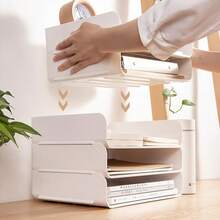 Khay đựng hồ sơ xếp chồng 2/4 tầng - Khay để bàn phân loại giấy A4 với 2/4 tầng, đồ dùng văn phòng phẩm và học tập, dụng cụ sắp xếp bàn làm việc - Vật dụng cần thiết cho năm học mới - Nhiều màu - Xem 6