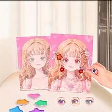 1/2 件 DIY 闪光钻石公主化妆包套装 - 手工制作，彩色珠子和亮片贴花套装，适合女孩 | 非常适合新年、复活节、圣诞节、母亲节等，美容配饰，非常适合冬季、新年