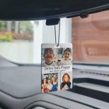 1PC Customized Photo Car Hanging Decoration - Personalized Car Rearview Mirror Hanging Tag, Can Upload Couple/Parent-Child/Family Photo Pictures As Wedding Anniversary, Birthday Gift Or Family Commemoration, Creative Car Interior Pendant, Preferred Gift For Couples And Families On Holidays.