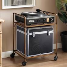 12" Vinyl LP Record Storage Box Storage Box Case Aluminum Portable Lockable DJ Flight Carry Case Holds 50pcs Albums - Black - View 4