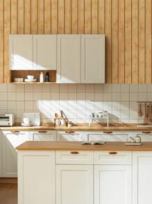 1PC 3M Self-Adhesive Wood Waterproof PVC Contact Paper For Easy Wall Decor, Perfect For Dining Room, Living Room, Office Background Walls, Wallpaper For Living Room