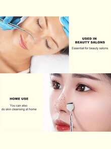 2 件面部清洁工具、面部护理刮刀、美容清洁工具、适合所有皮肤类型、男女通用的非过敏性不锈钢黑头去除工具、双头黑头钳和黑头去除套装、黑头清洁器：面部毛孔清洁器、去角质剂和按摩工具，使皮肤光滑