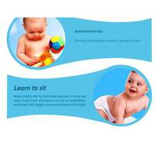Infant Seat With Built-In Air Pump, Baby Back Support, Sofa Chair, Correct Sitting Posture, Portable Infant Birthday Chair, Floor Mat - Multicolor - View 9