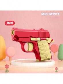 1 pieza Juguete de pistola nueva modelo 2025 para niños - Mini pistola M1911 - Mecanismo de enlace - Retroceso automático por resorte - Mini pistola pequeña - Regalo de cumpleaños/Pascua/Halloween/Navidad - Regalo perfecto - Juguete