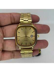 Men's Retro Vintage Classic Square Silver/Blue Watch - MSC金牌/金牌 - 查看 1