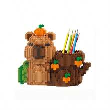 A Set Of 700 Small Particles To Assemble Building Blocks Love Peach Pen Holder Assembly Toy Gift Model Ornaments Birthday Gift Christmas Gift Etc. - Multicolor - View 4