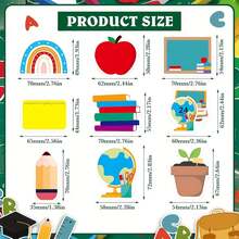 Bộ 270 tờ giấy ghi chú dính, 9 tập giấy ghi nhớ kiểu bảng đen, giấy ghi chú tự dính hình bút chì cầu vồng, giấy ghi nhớ nhắc nhở tại văn phòng/nhà, đồ dùng học tập - Nhiều màu - Xem 5