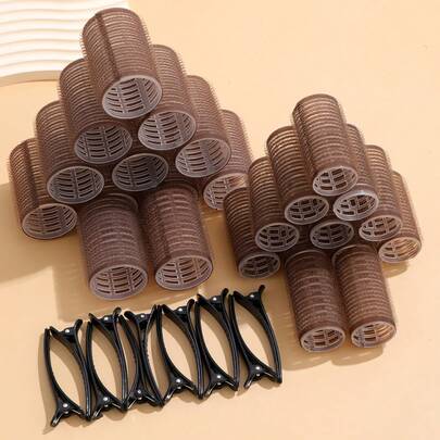 36pcs/Set Self-Grip Rollers Kit With 24Rollers And 12Clips, Salon Quality Curlers For Diy Hairstyling, Heatless Rollers, Back To School, Travel Holiday Essentials, Hair Accessories For Women, Hair Curlers, Curly Hair Brush, Rollers, Curly Hair Products, Curler, Rollers For Hair Curl, Curly Hair Tools, Hair Roller, Hair Curler, Barber, Hair Curlers, Barber Accessories, Rollers, Curly Hair Products, Curler, Rollers For Hairdressing Equipment, Accessories, Hair Curl, Curly Hair Tools, Hair Roller, Christmas,Curly Hair, Hair Curler, Hair Rollers, Heatless Curl, Heatless Curls, Rollers, Hair Curlers, Curly Hair Products, Hair Curl, Hair Roller, Rollers For Hair, Curly Hair Tools, Heatless Curlers,Hair, Accessories, Hair Products, Hair Tools, Hair Stuff, Hair Care, Curly Hair Brush, Barber, Barber Accessories, Hairdressing Equipment,Heatless Waves,Travel Essentials,Travel Essential,Hairstyle,Hairdressing